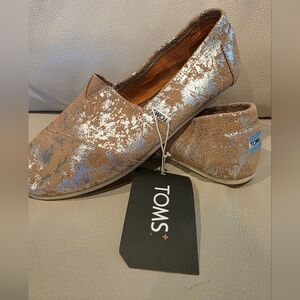 TOMS Sand Brushed Metal Slip-Ons